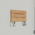 thumbnail image 3 of ALFI brand ABS16S-PC Polished Chrome 16" Folding Teak Wood Shower Seat Bench, 3 of 12