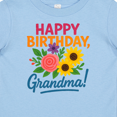 thumbnail image 4 of Inktastic Happy Birthday Grandma Floral Boys or Girls Baby T-Shirt, 4 of 5