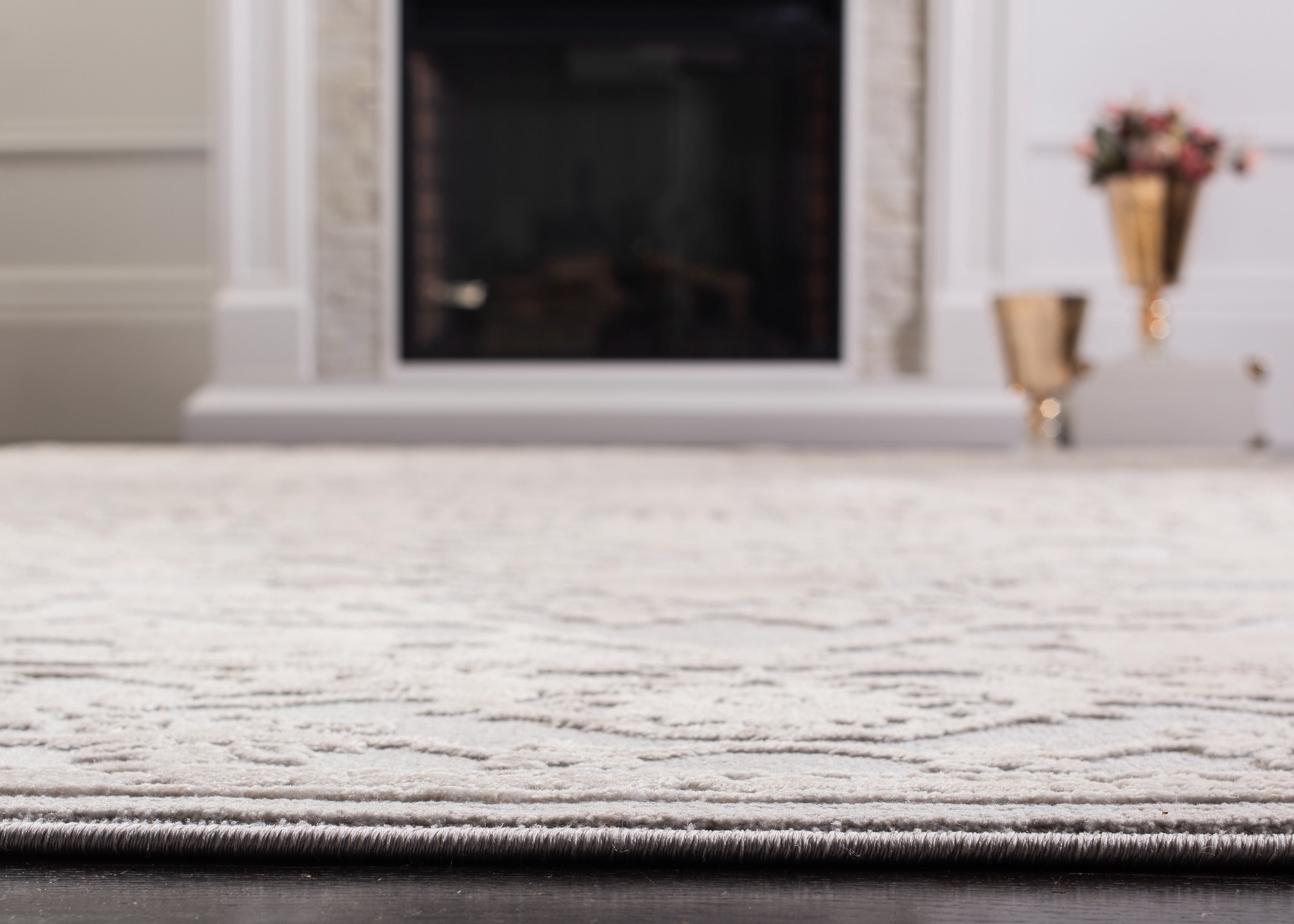 SAFAVIEH Reflection Christy Oriental Area Rug, Light Grey/Cream, 8' x 10'