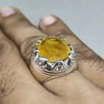 thumbnail image 3 of Certified Natural Yellow Sapphire & Pukharaj Silver Handmade Ring 925 Sterling Silver Jewelry Ring, 3 of 3