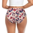 thumbnail image 3 of Womens Underwear record rock Skull lips Cuteness No Show Seamless Underwear for Women, Soft Stretch Women's Panties, Hipster Ladies Panties Bikini Underwear Briefs, 3 of 6