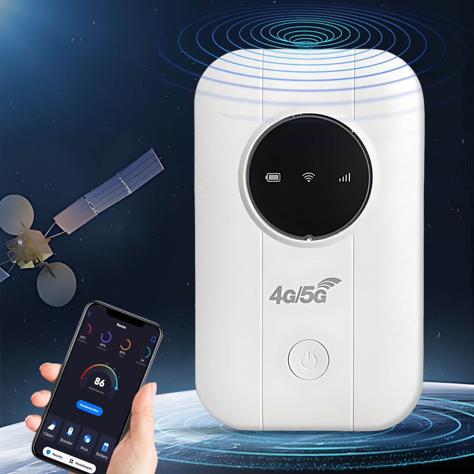 4G Wireless Router Mobile Portable Wi Fi Car Sharing Device SIM Card Slot LTE MIFI M Portable WiFi Hotspot For Travel High Speed Smart Router For Anywhere