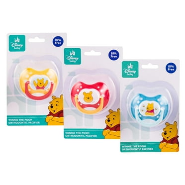3 Piece Disney Baby Winnie The Pooh Orthodontic Pacifier - Assorted - BPA Free