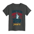 thumbnail image 5 of Quealent Kids 250 Anniversary USA Shirts 250 Year American Flag Tshirt Boys and Girls Happy 250th Tee 4th of July Tops (Grey, 5-6 Years), 5 of 5