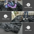 thumbnail image 5 of 10X14 Large Area Rugs for Living Room Bedroom,Big Shag Rug for Bedroom Dorm,Soft Fluffy Indoor Carpet Nursery Rugs for Kids Girls Room Home Decor(Mottling Black, 10X14 Feet), 5 of 17