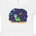 thumbnail image 4 of Inktastic I Love Space Cute Dinos and Planets Girls Toddler Dress, 4 of 5