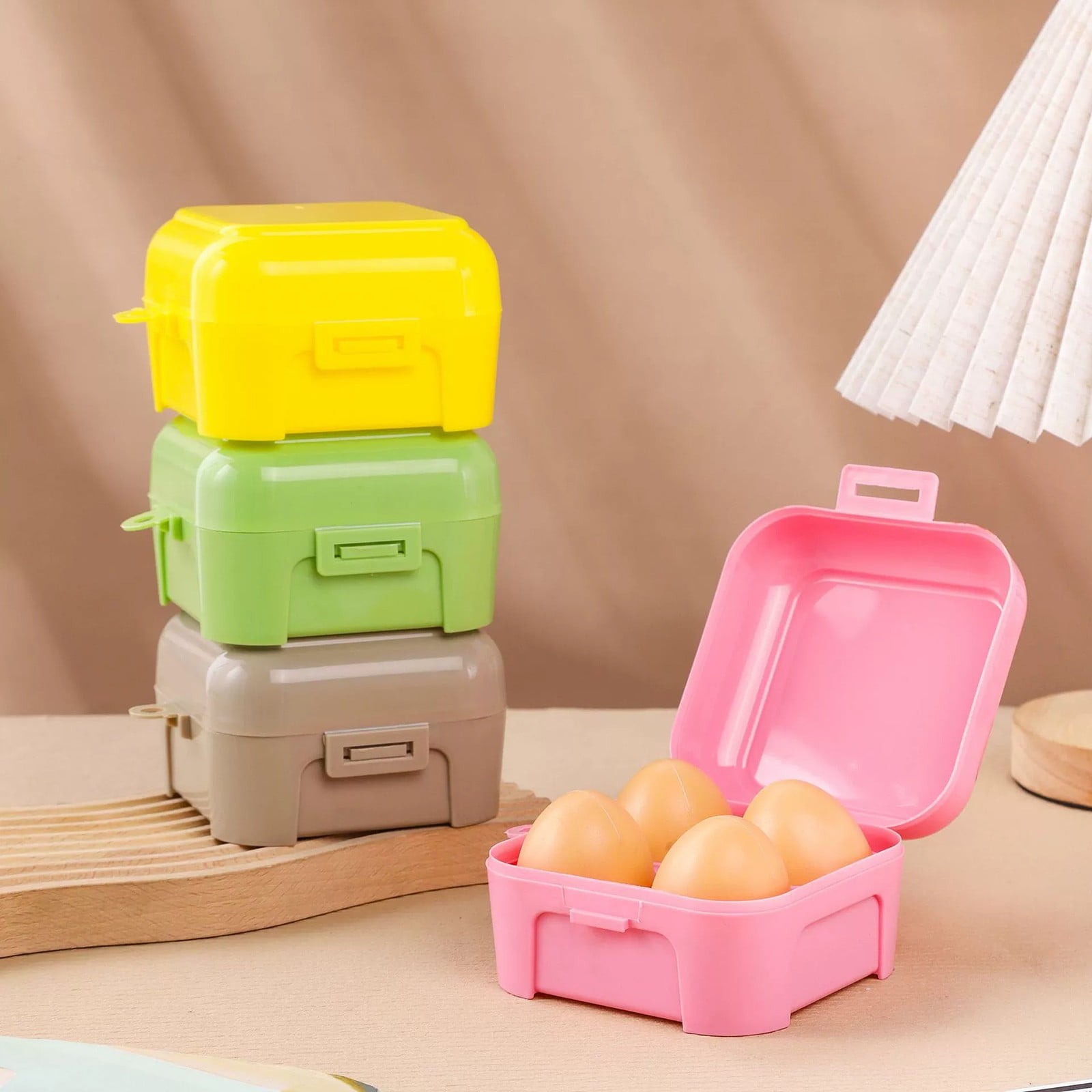Egg Organizer Egg Holder Egg Tray Egg Container for Refrigerator Deviled Egg Containers With Lid Egg Rack Egg Holder for Fridge Refrigerator Egg Holder