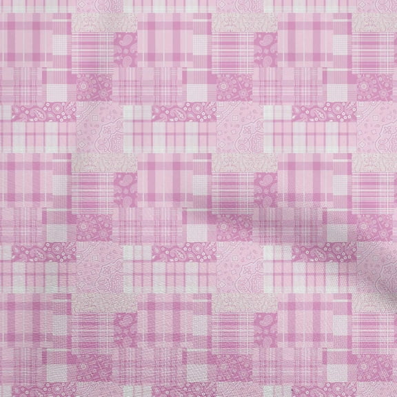 oneOone Polyester Spandex Light Pink Fabric Floral & Sewing Craft Projects Fabric Prints By Yard 56 Inch Wide