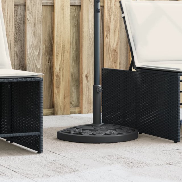 vidaXL Base de Parasol pour Poteaux de 38 / 48 mm 9 kg Demi-Rond