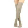 thumbnail image 2 of Teehee Women's Fashion Cotton Over The Knee Socks - 3 Pairs Pack (Knit Cable), 2 of 6