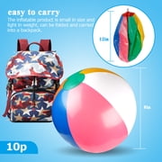 Coogam Inflatable Beach Ball Swimming Pool Summer Water Toy 12 inches(10 PCS)