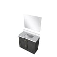 thumbnail image 4 of Abbey 36" W Black Oak Single Vanity Cultured Marble Top and 34" Mirror, 4 of 5
