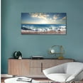 thumbnail image 4 of 1 Piece Sunset Beach Canvas Wall Art Ocean Wave Picture Seascape Nature Painting Print Artwork Living Room Bedroom Office Home Wall Decoration Frameless Canvas Painting, 4 of 6