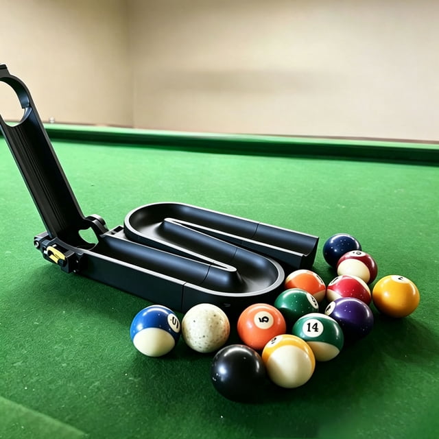 WUSUOWEI 1PC BallRack,BallTrainer Feeder,9Balls Capacity,Speed Cue Control Practice for Solo Players Cue Sports Lovers,Pool BallRack,Billiards Training Rack for Solo Practice,Accuracy Control