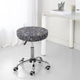 thumbnail image 7 of Xecao's Daisies Flowers Print Stool Covers offer stylish, washable protection for PU round bar stools, perfect for home or commercial use., 7 of 7
