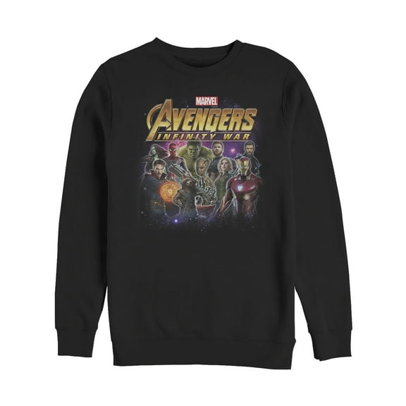 Men's Marvel Avengers: Infinity War Character Shot Sweatshirt Black 3X Large