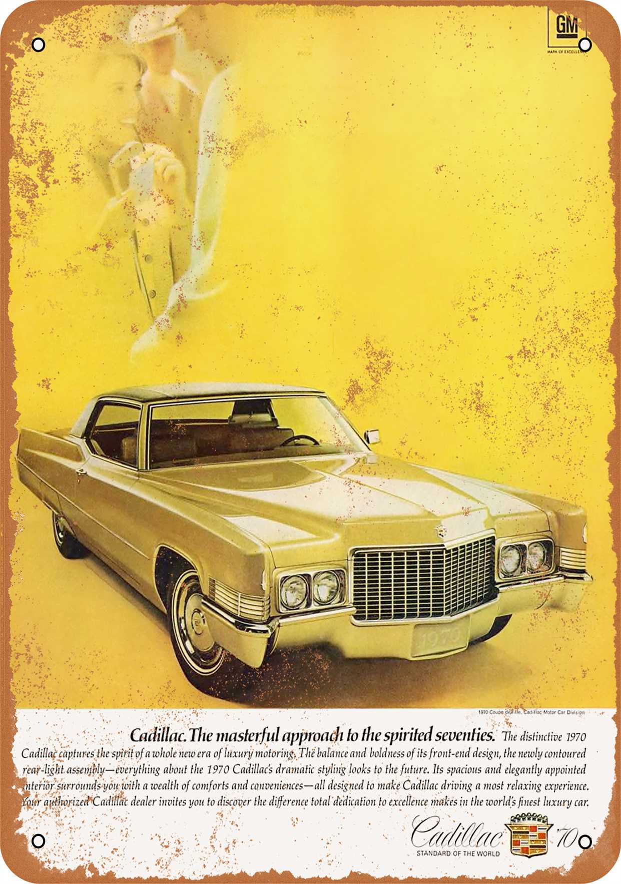 1970 Cadillac Fleetwood Eldorado Add Luxury to Leisure Original Print Ad 9 x11" 