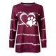 thumbnail image 4 of Puntoco Moda Mujer Impreso Camiseta Suelta Blusa De Manga Larga Cuello Redondo Casual tops Sudaderas Con Capucha Puntoco Puntoco-3398, 4 of 4