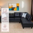 thumbnail image 3 of [SquarePulse]4-seater L-shaped sofawith 90° Swivel Cup Holders, apartment, living room, and office sofa(Includes 2 Pillows), 3 of 7