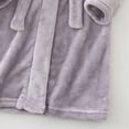 thumbnail image 4 of TOWED22 Kids Hooded Bathrobe Girls Soft Plush Hooded Flannel Pajamas Sleepwear Boys Spa Robe(Grey,3-4 Y), 4 of 6
