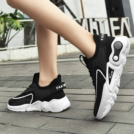 

LnjYIGJ Women s Sneakers Women Fashion Sports Shoes Net Surface Trend Casual Running Trendy Sneakers