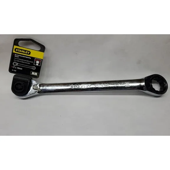 New! Stanley 17Mm X 19Mm Box End Reversible Ratcheting Wrench 91-599 Nos