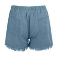 thumbnail image 5 of CHUOU Jeans Denim Bandage Pocket Bottom Tassel Casual Pants Shorts Female Womens Pants, 5 of 5