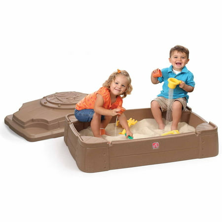 Step2 Play and Store Sandbox with Cover and Four Molded in Seats