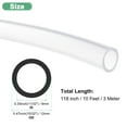 thumbnail image 3 of Uxcell Silicone Tubing, 11/32"(9mm) ID x 15/32"(12mm) OD Flexible Silicone Rubber Tube, 3ft High Temp Water Air Hose Pipe for Pump/Liquid Transfer/Brewing/Aquaponics [Clear], 3 of 7