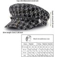 thumbnail image 5 of (m, 56-58cm), Negro, 1 pieza Boina Gorra de Moda para Mujer Sombreros Casuales Retro Elegante Sombrero Visera Gorra de Invierno para Dama, 5 of 5