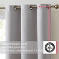 thumbnail image 2 of THD Lawrence 100% Blackout Thermal Grommet Window Curtain Panels for Bedroom and Living Room - Total Privacy and Energy Efficiency - Set of 2, 2 of 7
