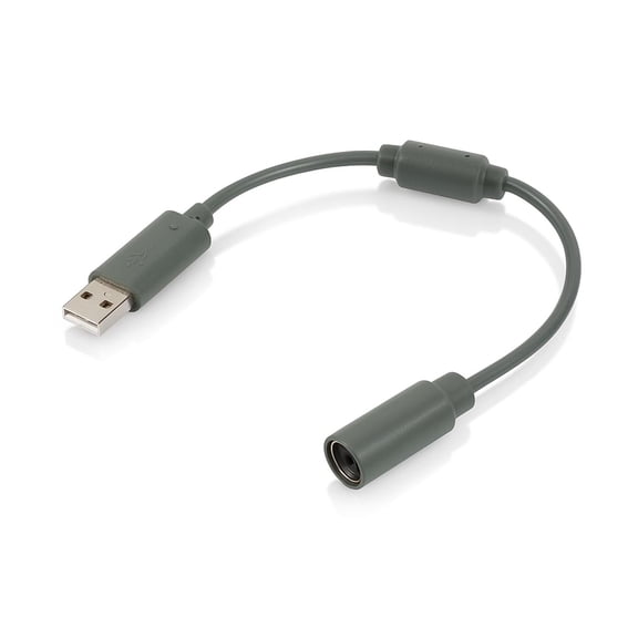 Mando con Cable USB Repuesto Xbox360 Gris Adaptador de Conexión