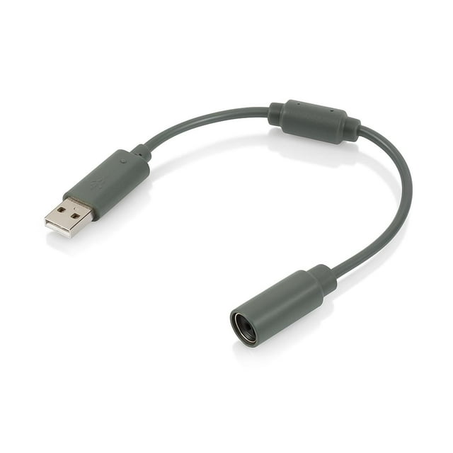 Mando con Cable USB Repuesto Xbox360 Gris Adaptador de Conexión