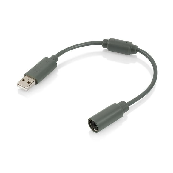 Mando con Cable USB Repuesto Xbox360 Gris Adaptador de Conexión