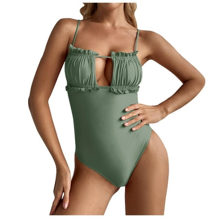 

Sports Bras Bikini Sets Women s One-Piece Bandage Solid Swimwear Swimsuit Bikini Swimming Beachwear Shapewear Bikini Bottoms