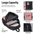 thumbnail image 6 of Naloa Hand Drawn Strawberry Print Large Capacity Backpack Lunch Bag Pencil Case Combination 3 Piece Set for Student, 6 of 8