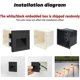 thumbnail image 4 of 3w Led Recessed Wall Light Square Staircase Light (warm White) Bedside Lamp Aluminum Lighting And Decorative Light Ip65 Waterproof/1 Piece Longziming, 4 of 5
