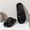 Black, variant on Slide Sandals for women Puffy Double Strap EVA Slides Open Toe Cushion Shower Shoes Indoor Outdoor Bathroom Poolside Home Travel Footwear