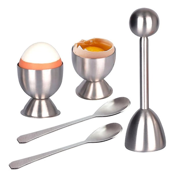 Juego de cortador de galleta de huevo para huevos pasados por agua de acero inoxidable