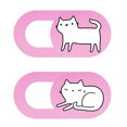 thumbnail image 1 of 2pcs Webcam Cover Slide Ultra-Thin Web Camera Cover Cartoon Cat Cam Covers, 1 of 9