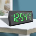 thumbnail image 2 of GROWTH TANK Digital Wall Clock, Large Display Calendar Alarm Day Clock with Temperature, USB green, 2 of 9