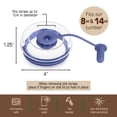 thumbnail image 7 of Tupkee Glass Straw Lid Jacaranda - For Tupkee Double Wall Glass Tumbler, 14oz & 8oz Hand Blown Glass Travel Mug, 7 of 7