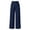 Navy, variant on cocolona Womens Summer Casual Linen Pants Elastic Waist Straight Wide Leg Travel Lounge Pants with Pockets