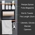 thumbnail image 2 of Hanging Shelf Shelf Fridge Storage with Suction Cups Spice Rack Shelf Wall Mounted Kitchen Storage Herb Freestanding Spice Shelf(Black), 2 of 5