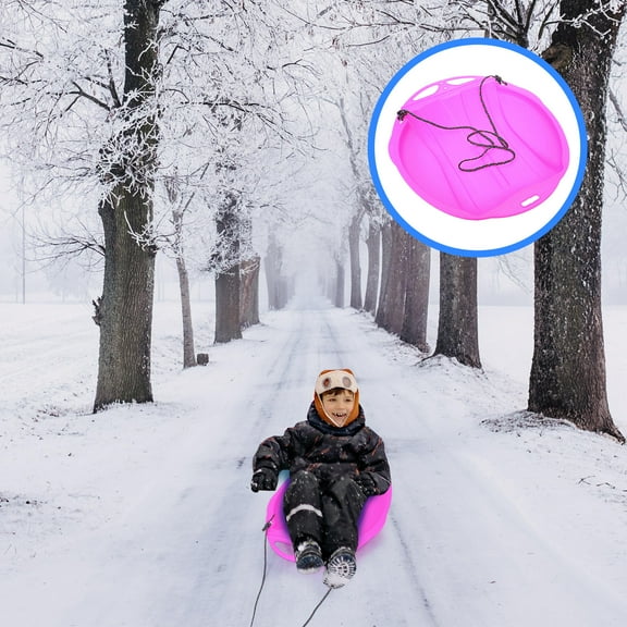 Milisten Pink Plastic Sliding Board for Playing Outdoor Winter Accessory