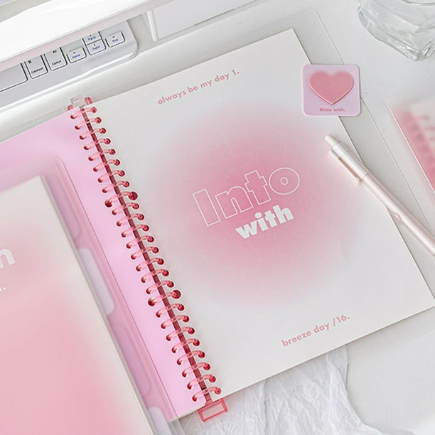 Carpeta de 40 páginas, cuaderno bonito A5 Kawaii, cuaderno para estudiantes, suministros de oficina Likrtyny Libre de BPA