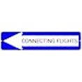 thumbnail image 3 of CONNECTING FLIGHTS Blue Left Arrow 24 x 6 inch Aluminum Composite Sign, 3 of 4