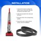 thumbnail image 4 of Correas de repuesto compatibles con la aspiradora vertical sin bolsa con cable Dirt Devil UD20015 M084650 Royal Dynamite, estilo 15. Reemplace las piezas 1SN0220001 y 3SN0220001., 4 of 5