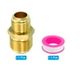thumbnail image 3 of Unique Bargains 5/8 Inch Male Flare x 3/4 Inch Male Flare Connector, Brass Adapter Reducing Union Tube Coupler, 3 of 5