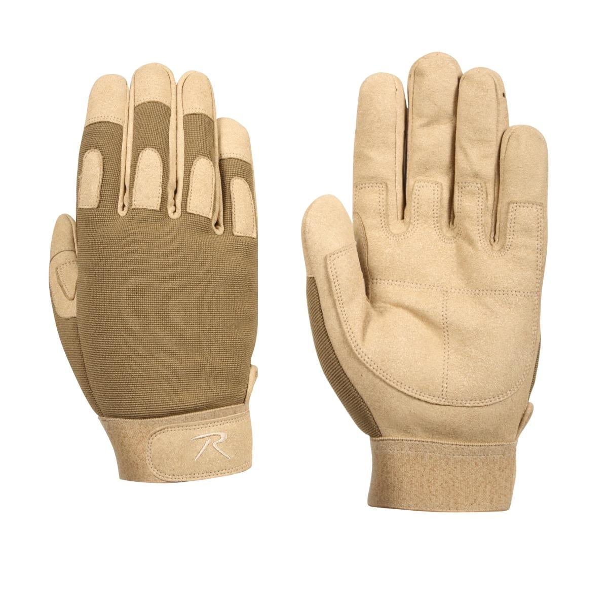 Rothco 4460//4461 Padded Knuckle Tactical Gloves Coyote Brown or Black